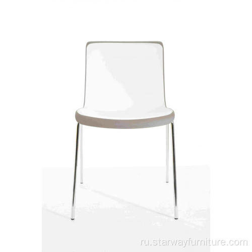 Современный итальянский дизайн двухцветные пластиковые обеденные стулья PP